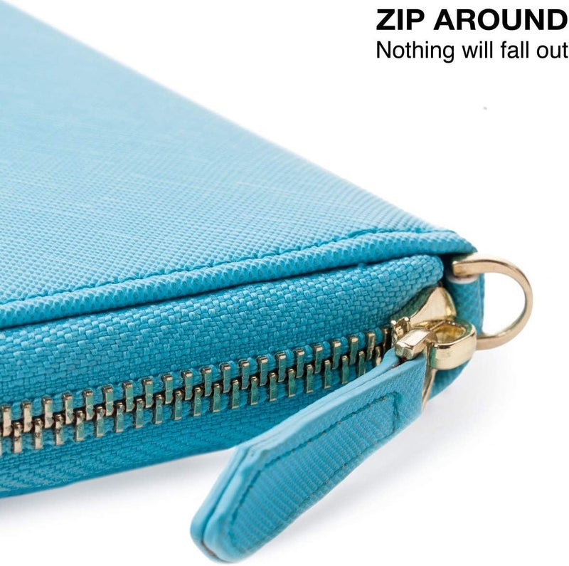 Apadi Travel Document Organizer - RFID Passport Wallet Case Family Holder Id Wristlet - Image 3